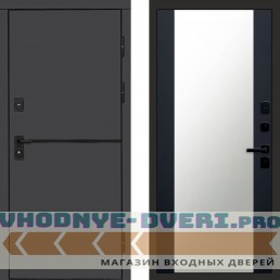 Дверь Termo Door Тренд Графит Зеркало 27 Черный кварц + тонировка